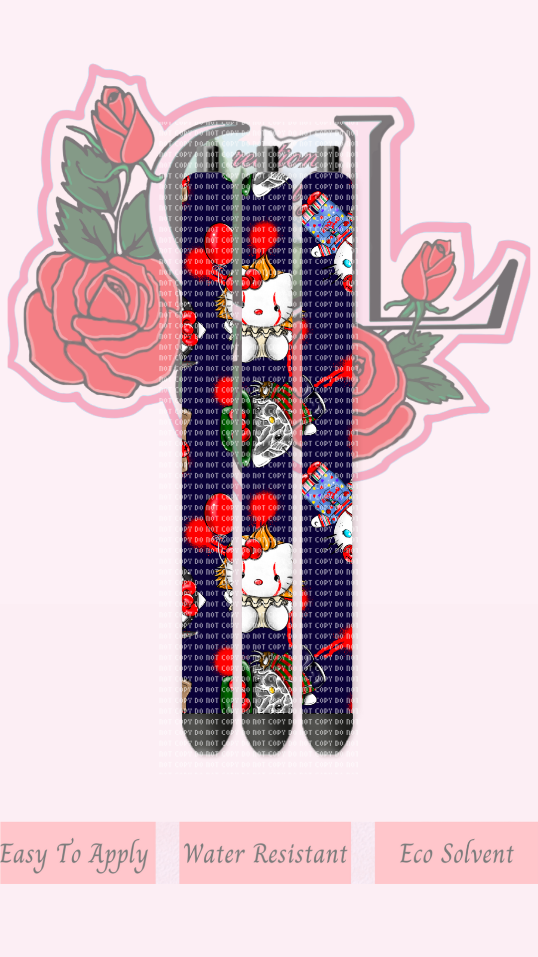 Horror Kitty Blue Pen Wrap