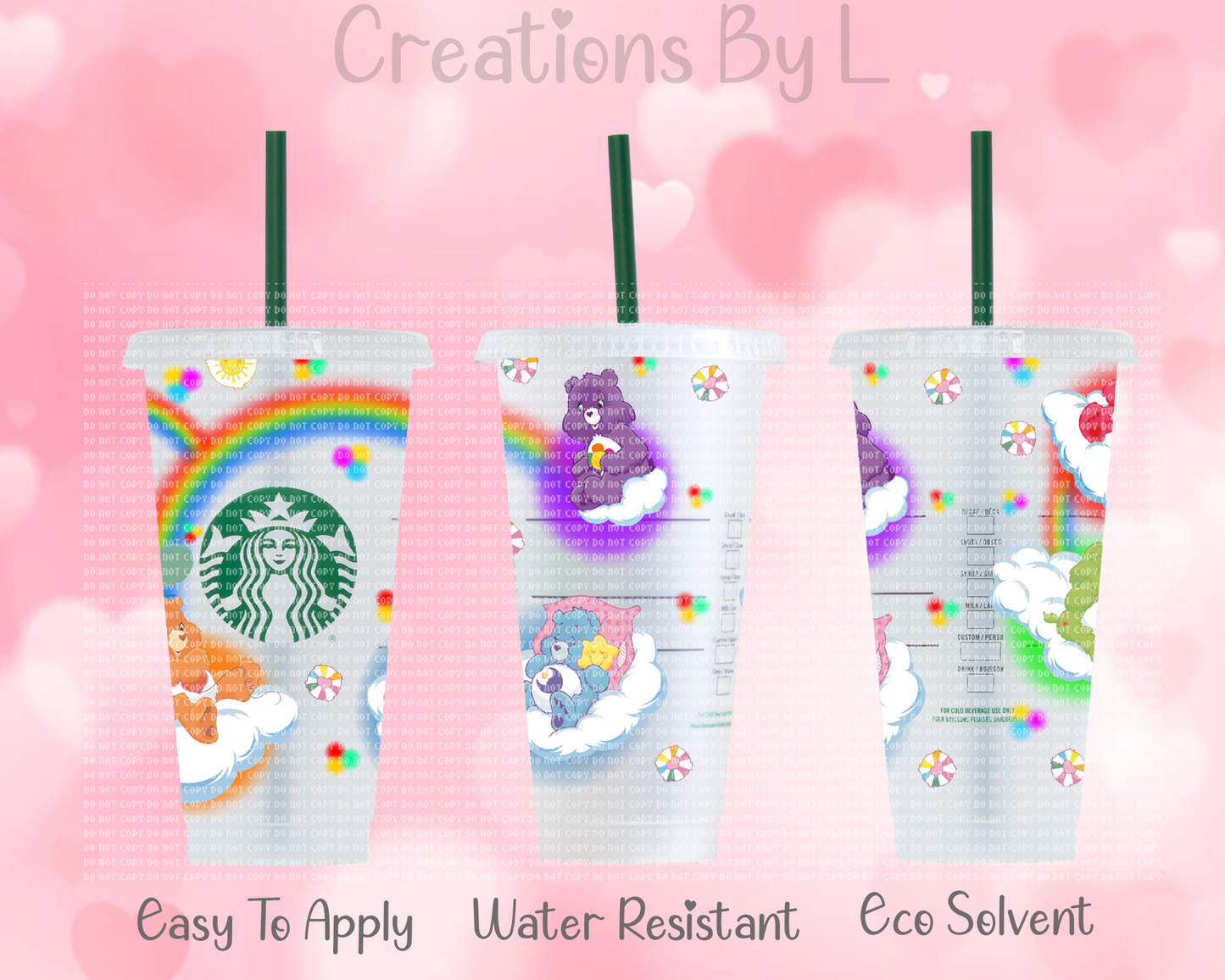 Bear Rainbow Cold Cup Wrap