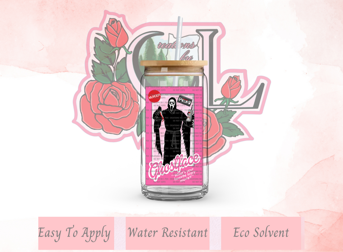 Horror Doll Ghost Face Decal