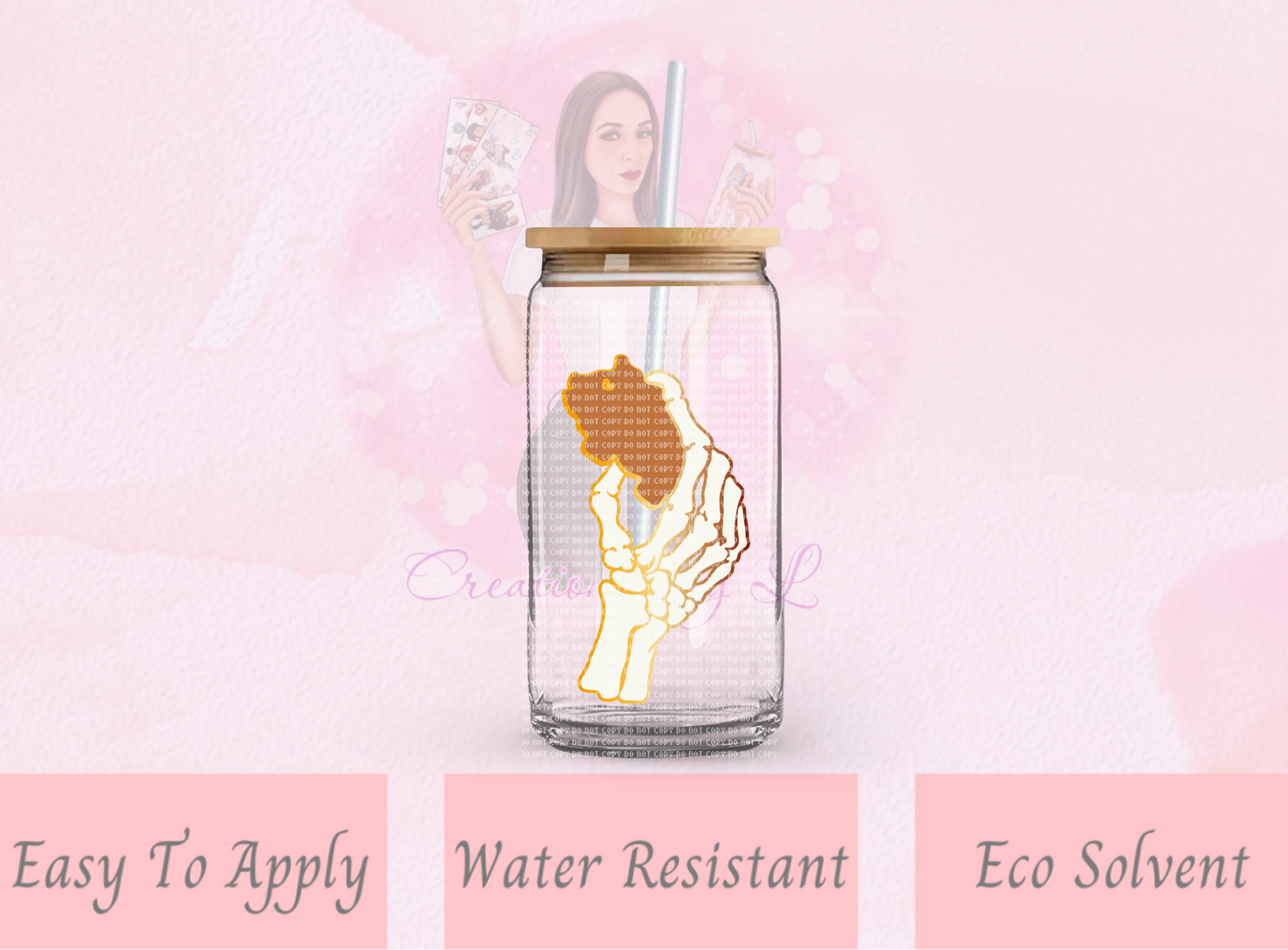 Amor Puerquito Glass Decal