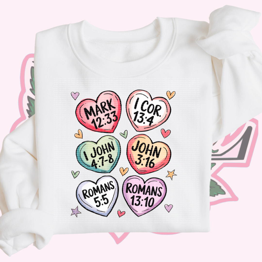 Christian Heart Candy Crewneck