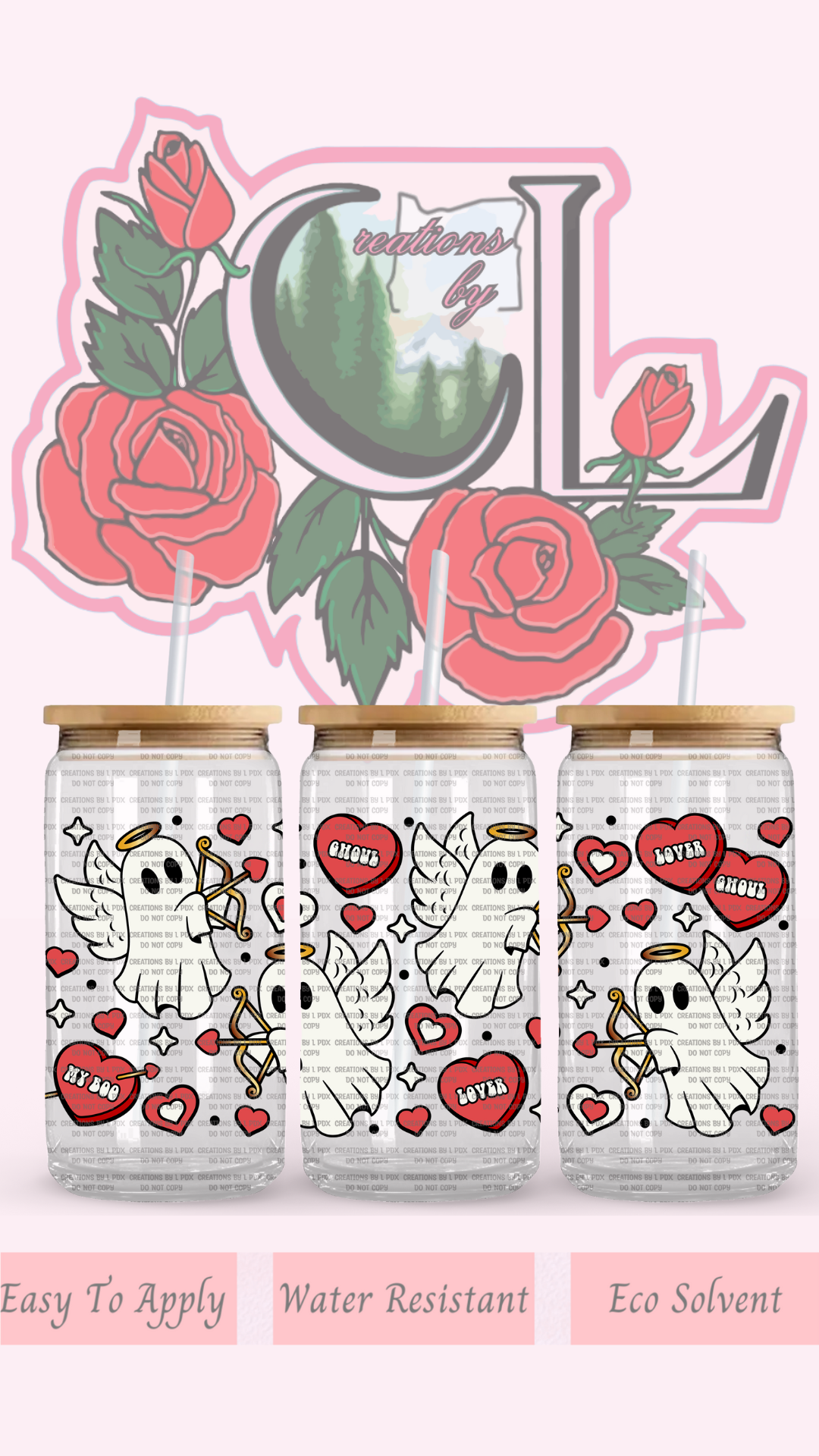 Cupid Ghosty Glass Wrap