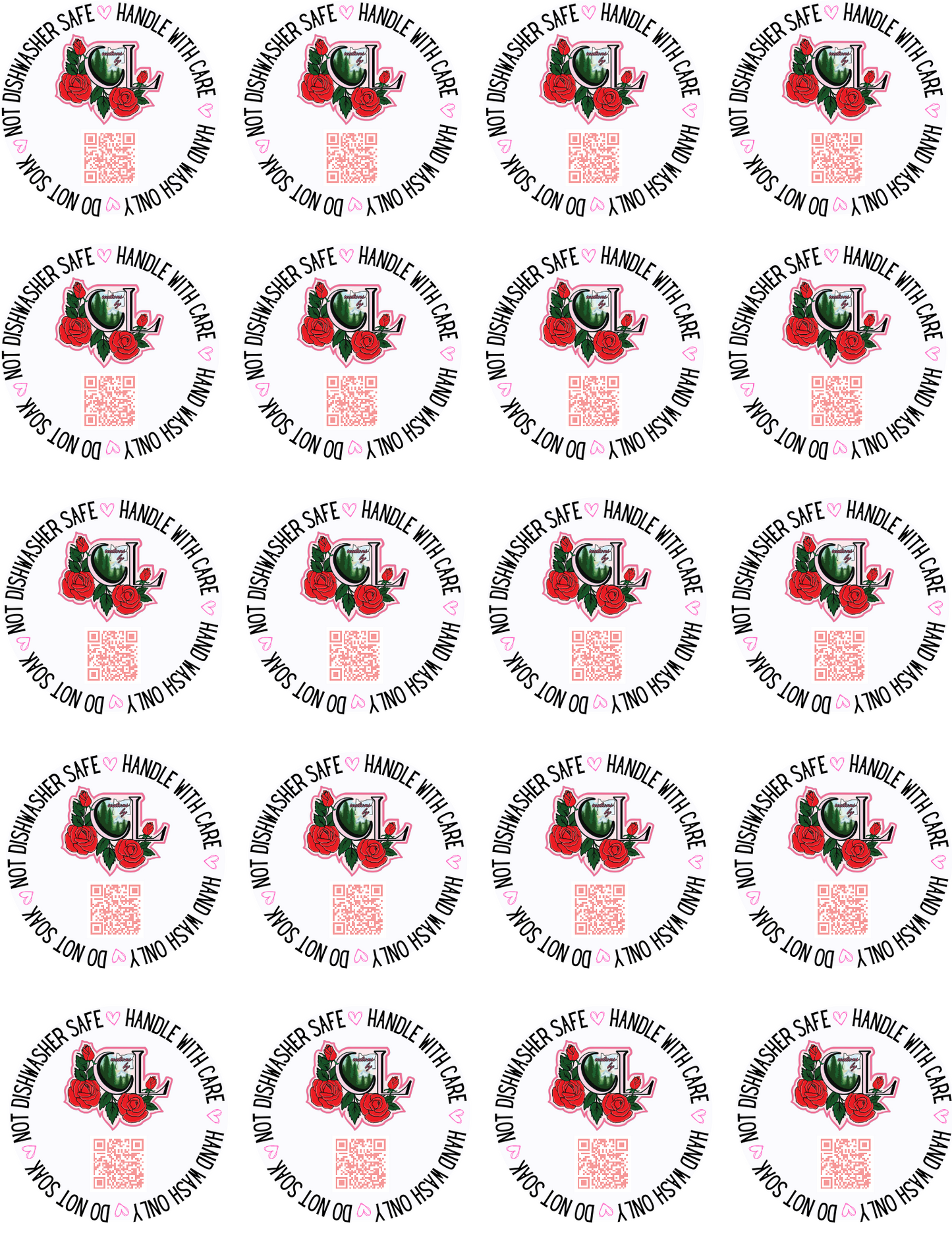 100 Personalized Logo Decals