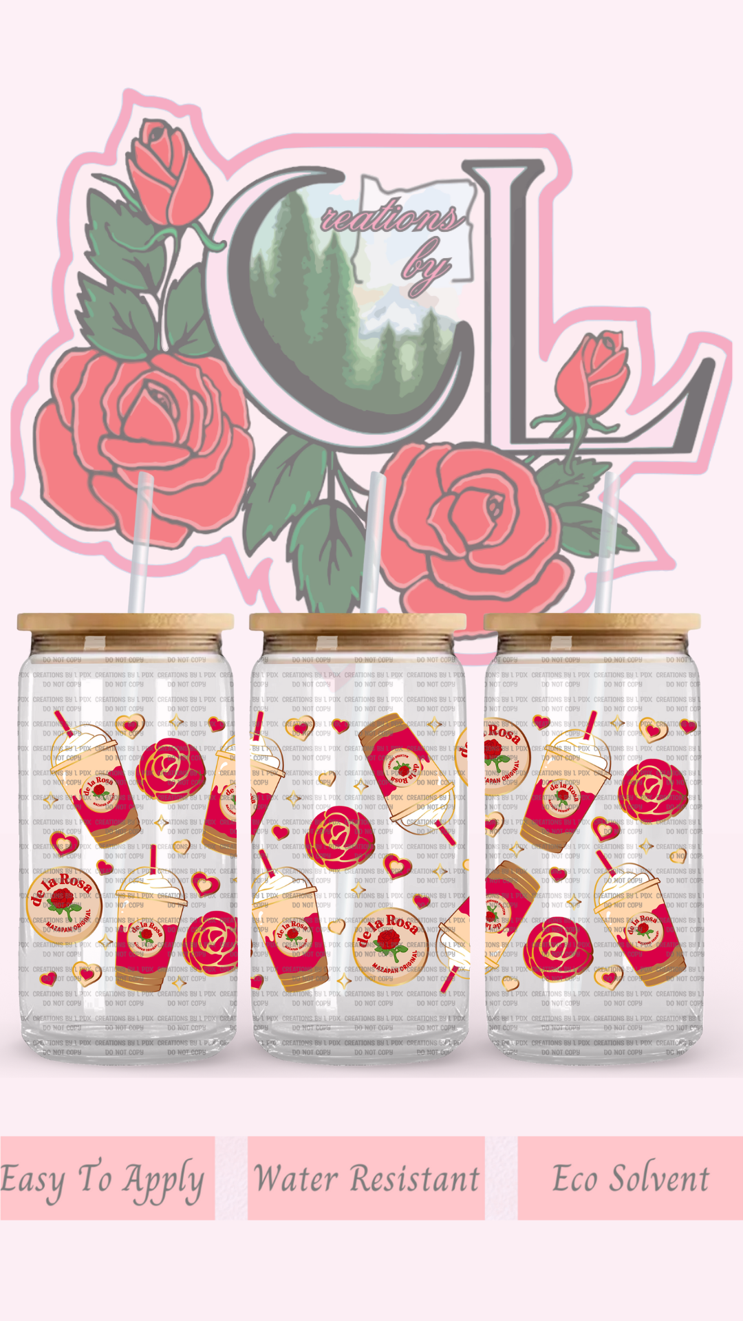 De La Rosa Latte Glass Wrap