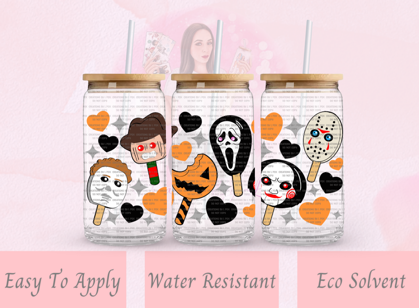 Horror Popsicles Glass Wrap