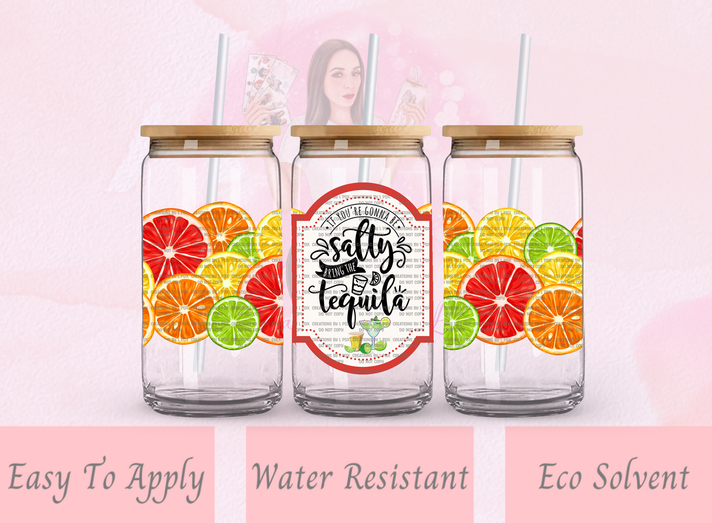 If You're Going To Be Salty Glass Wrap