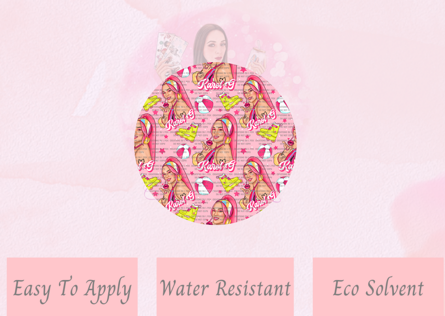 Karol Doll Pink Lid Wrap