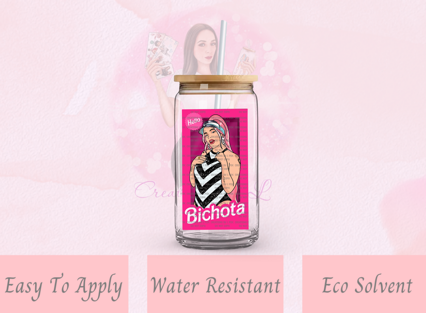 Karol Doll B&W Box Decal