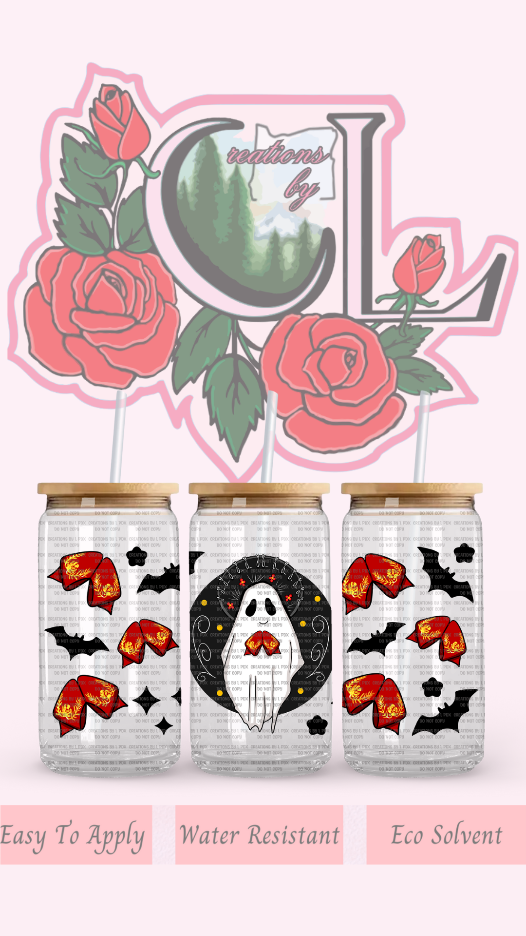 Mariachi Ghost Coffee Glass Wrap