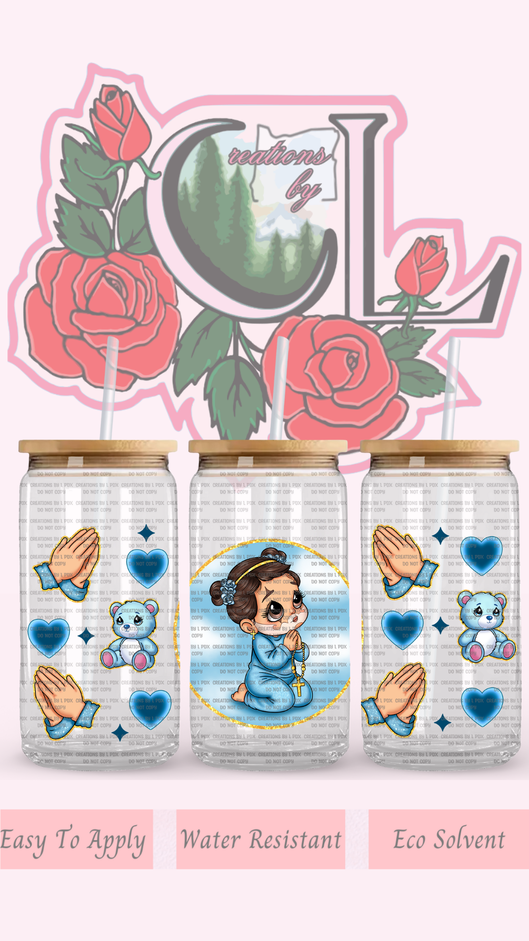 PM I pray Glass Wrap