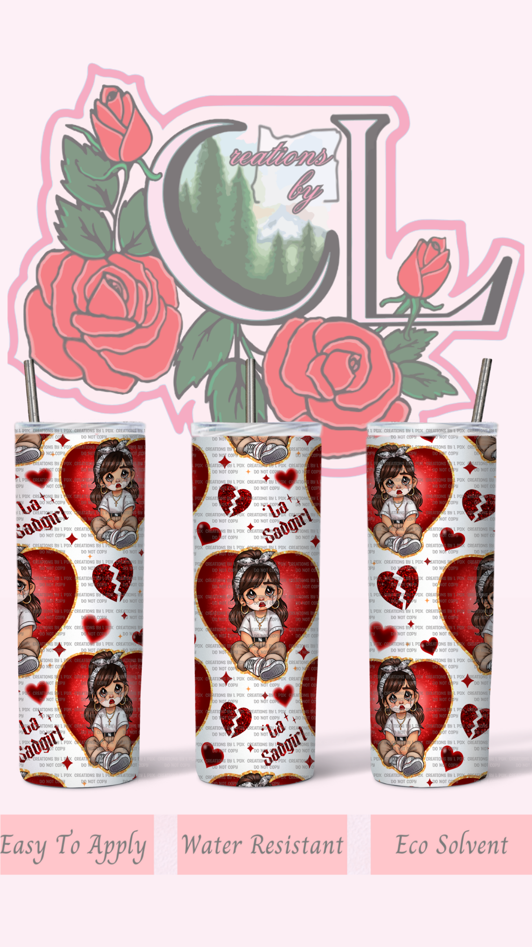 PM La Sad Girl Tumbler Wrap