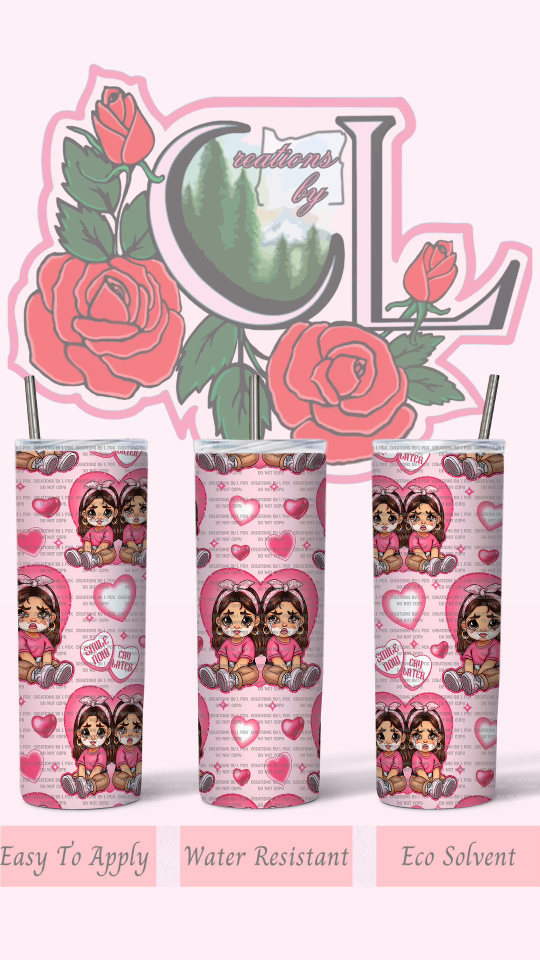PM Smile Now Cry Later Tumbler Wrap