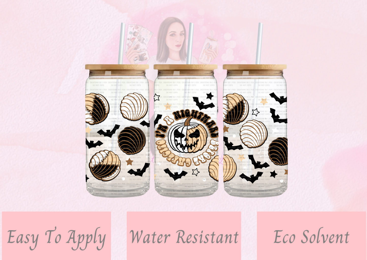 Nightmare Before Coffee Glass Wrap