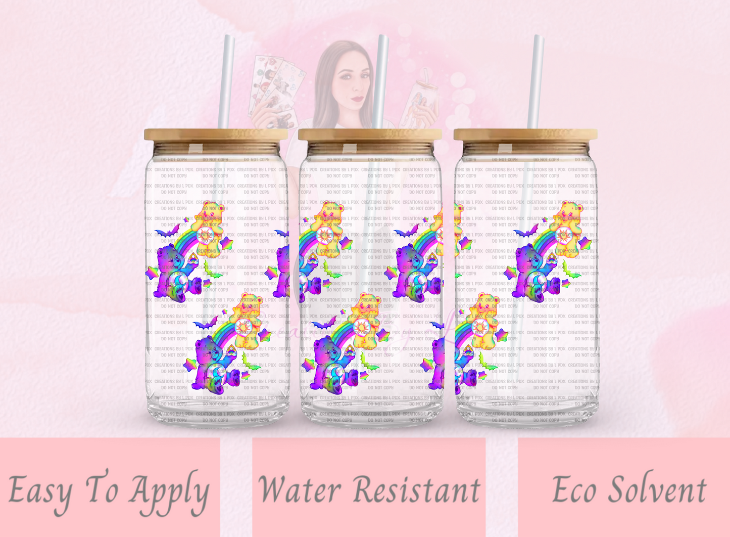 Witchy Bears Glass Wrap