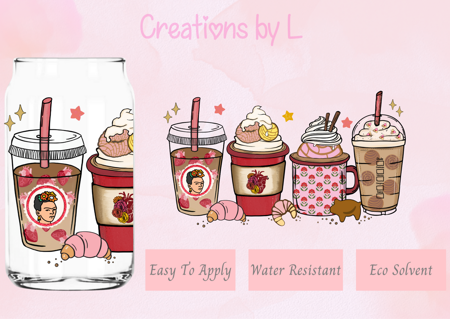 Frida Coffee Glass Wrap