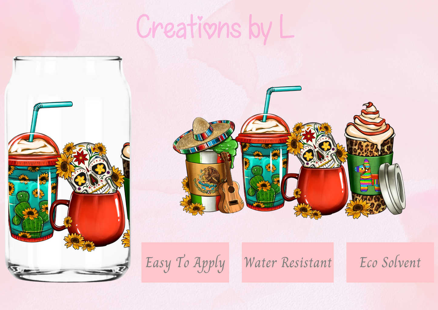 Mexican Coffee Glass Wrap