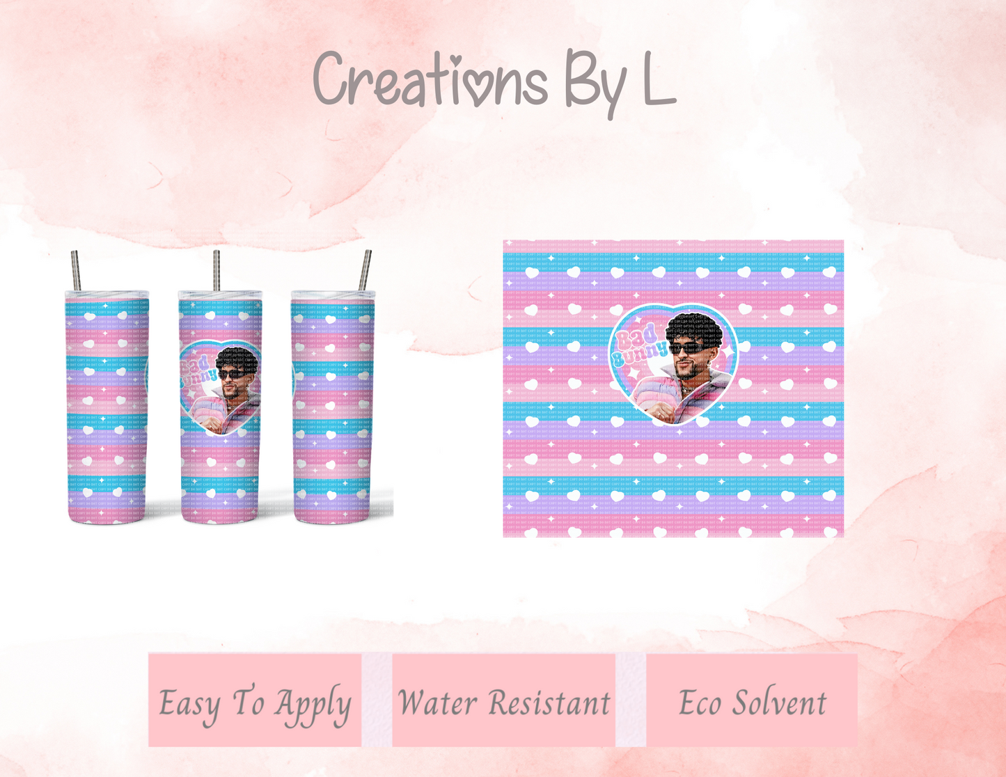 Benito Pastel Stripes Tumbler Wrap