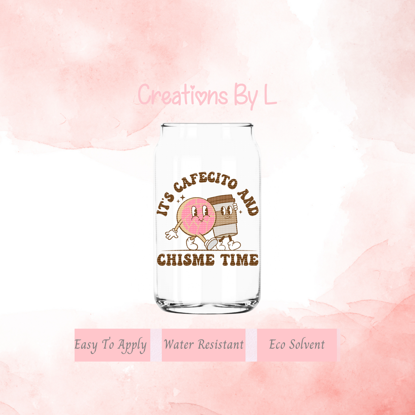 Cafecito y Chisme Time Decal