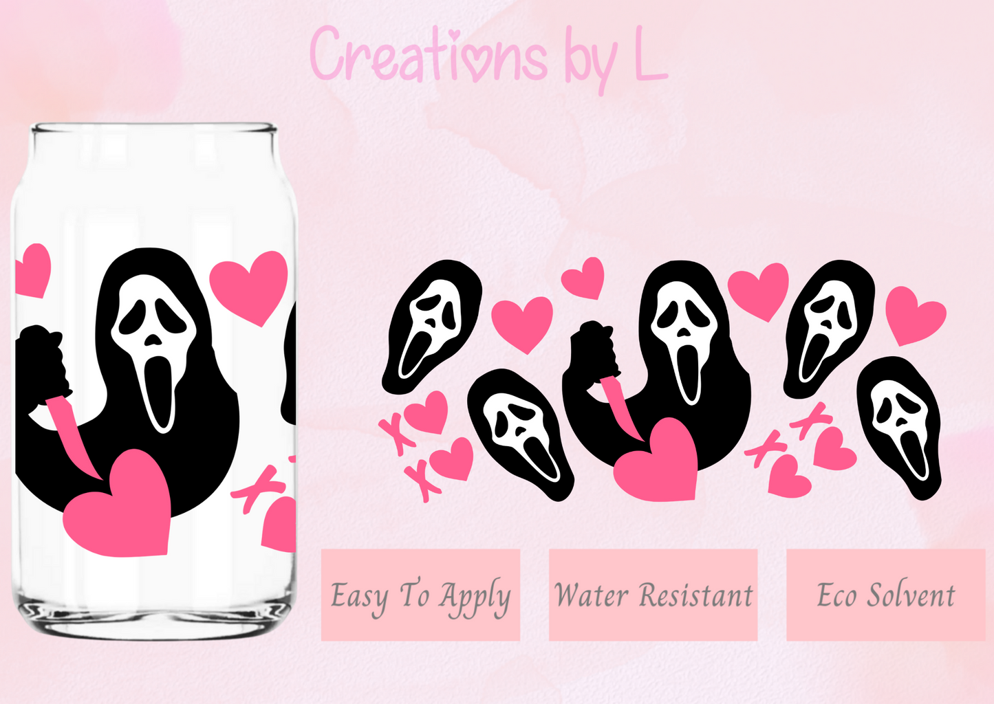 Ghost Face XoXo Glass Wrap