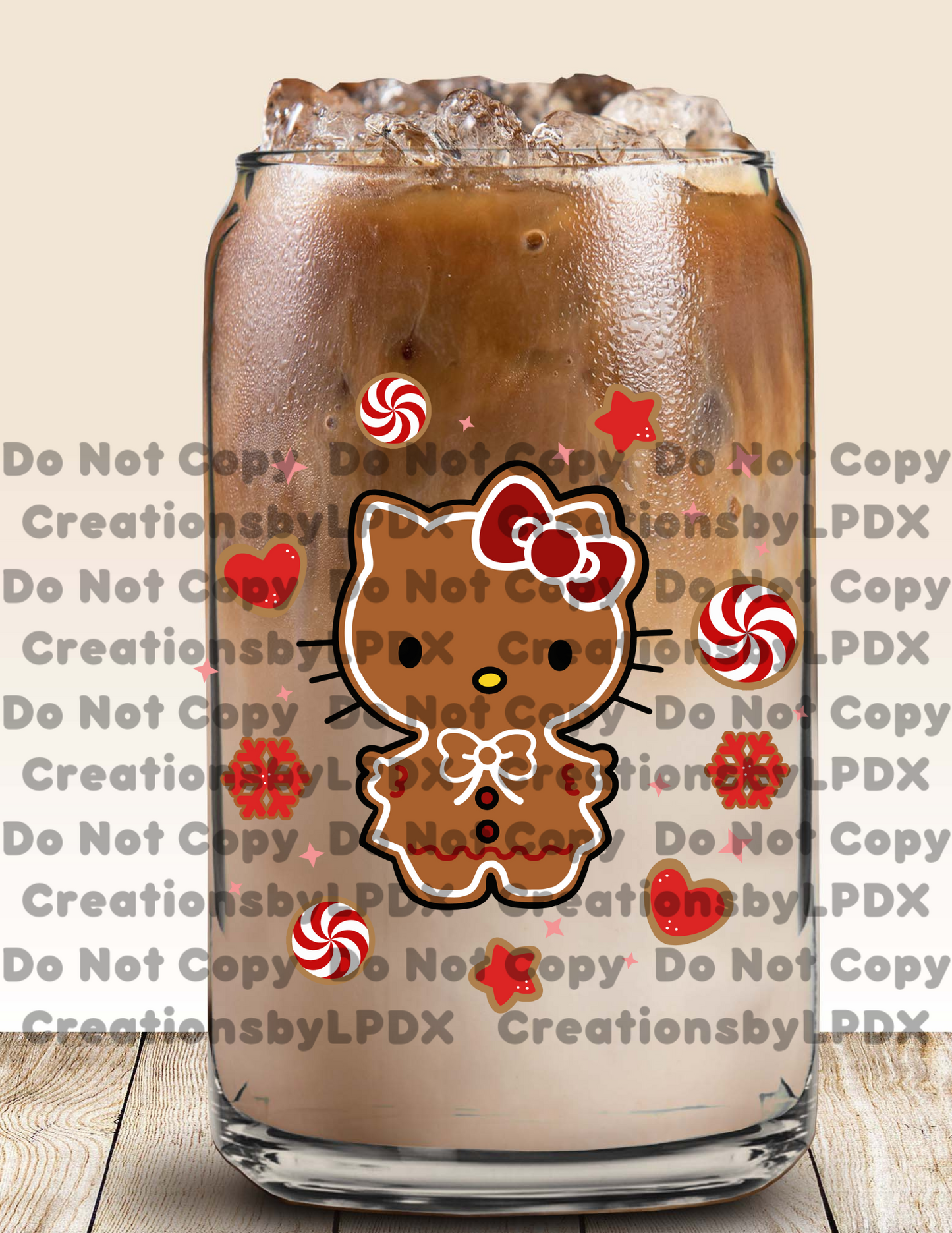 Gingerbread Kitty Decal