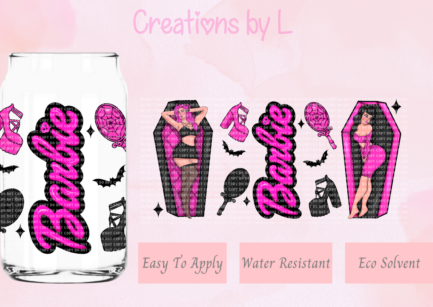 Goth Doll Glass Wrap