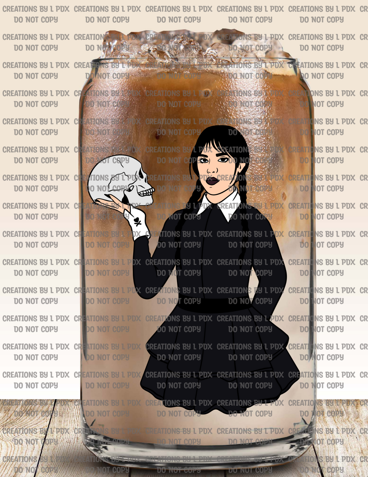 Goth Girl Skull Decal