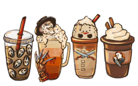 Horror Coffee Glass Wrap