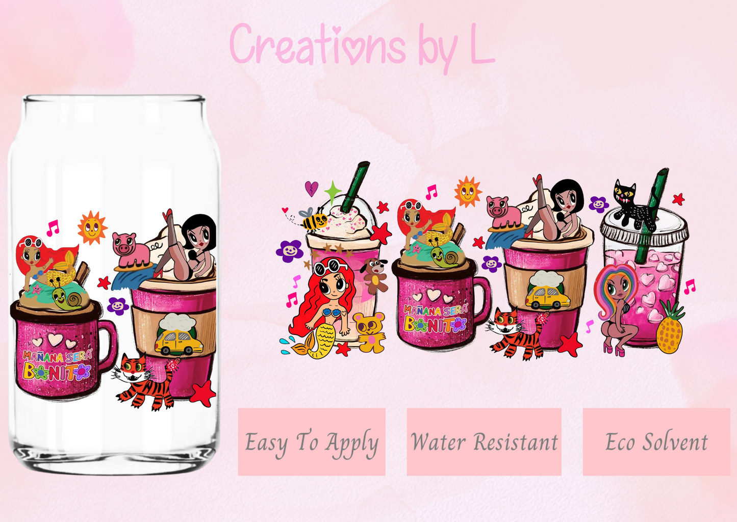 MSB Stickers Coffee Glass Wrap