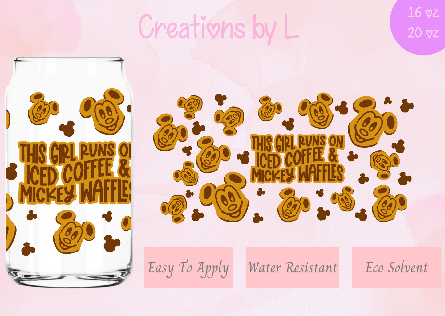 Mouse Waffles Glass Wrap