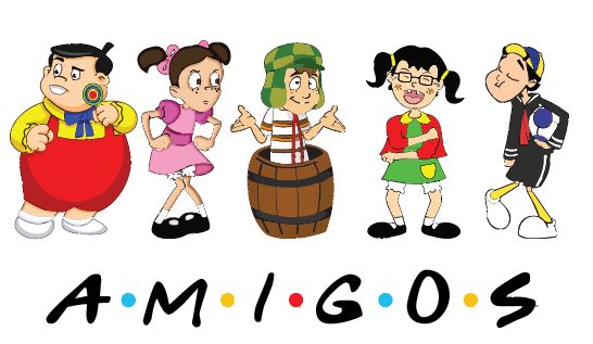 El Chavo Amigos Glass Wrap