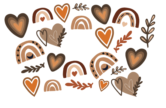 Boho Hearts Cold Cup Wrap