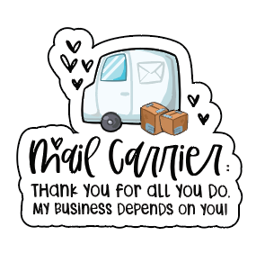 Thank you Mail Carrier Sticker Sheet