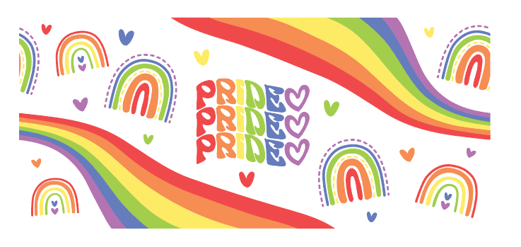 Pride Rainbow Glass Wrap