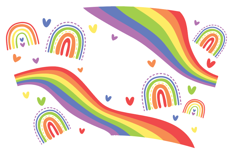 Pride Rainbow Cold Cup Wrap