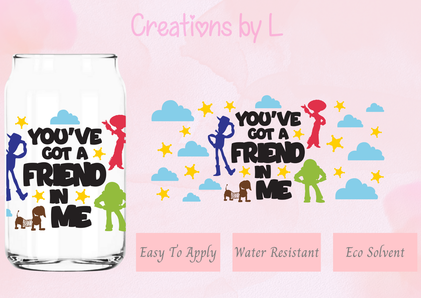 You Have A friend Glass Wrap