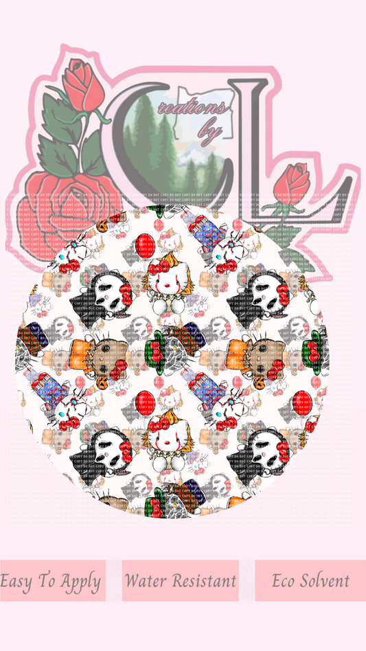Horror Kitty White Lid Wrap