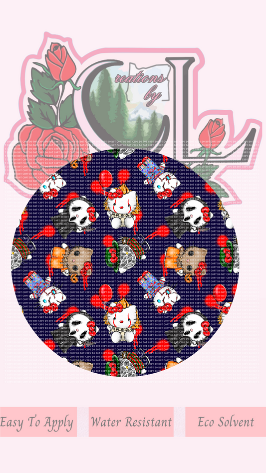 Horror Kitty Blue Lid Wrap