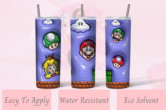 3D Mario Tumbler Wrap