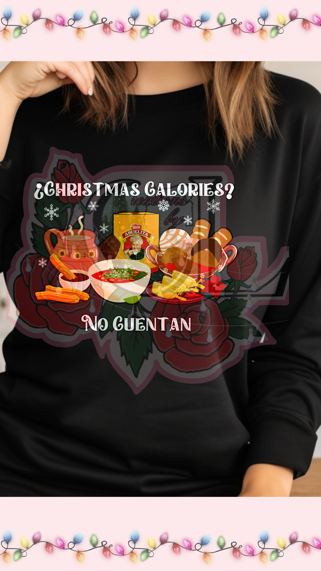 Christmas Calories No Cuentan Crewneck