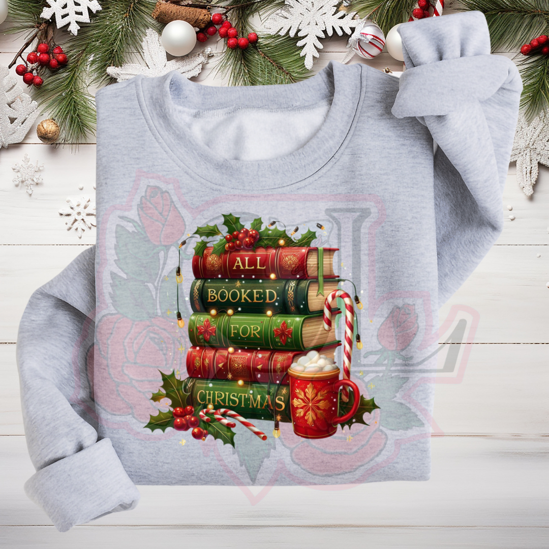 All Booked For Christmas Hoodie/Crewneck
