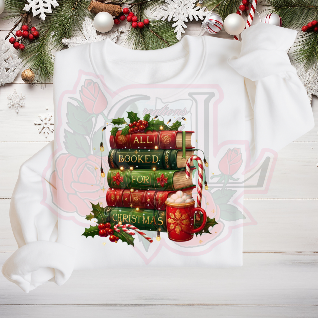 All Booked For Christmas Hoodie/Crewneck