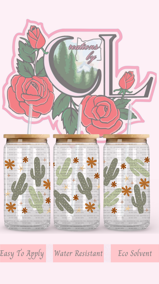 Boho Cacti Glass Wrap