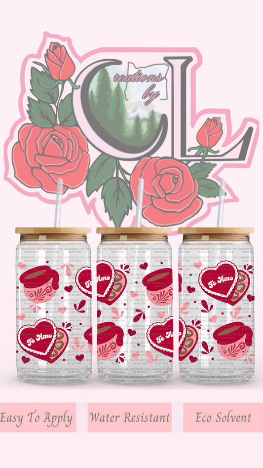 Cafecito Amor Glass Wrap