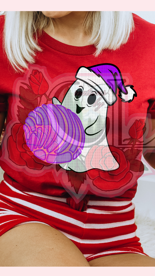 Christmas Ghost Purple Concha HTV
