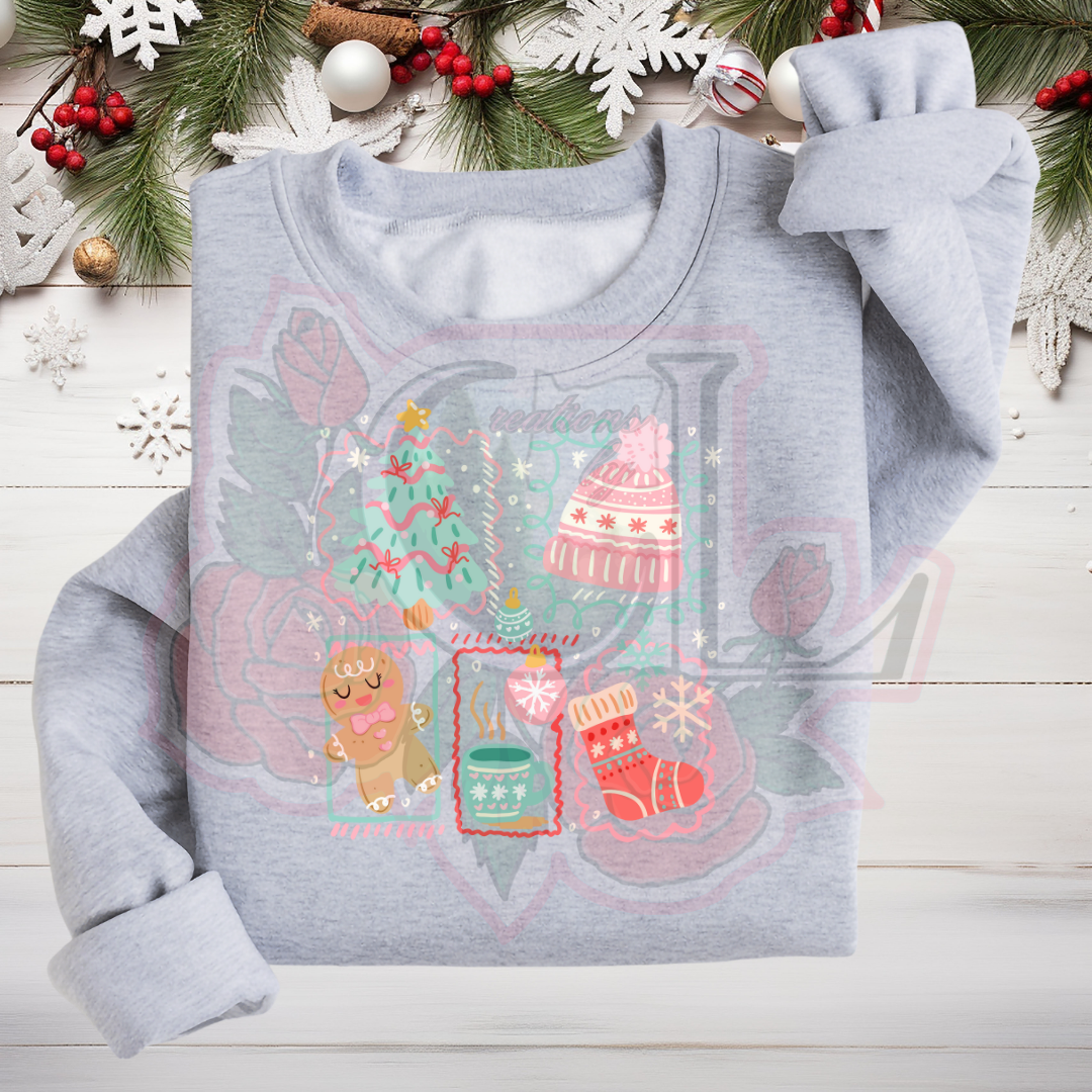 Christmas Doodles Hoodie/Crewneck