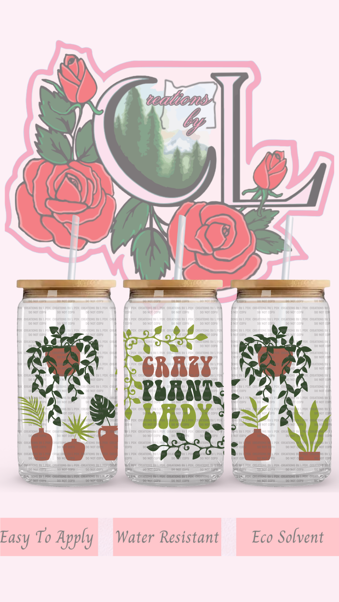 Crazy Plant Lady Glass Wrap