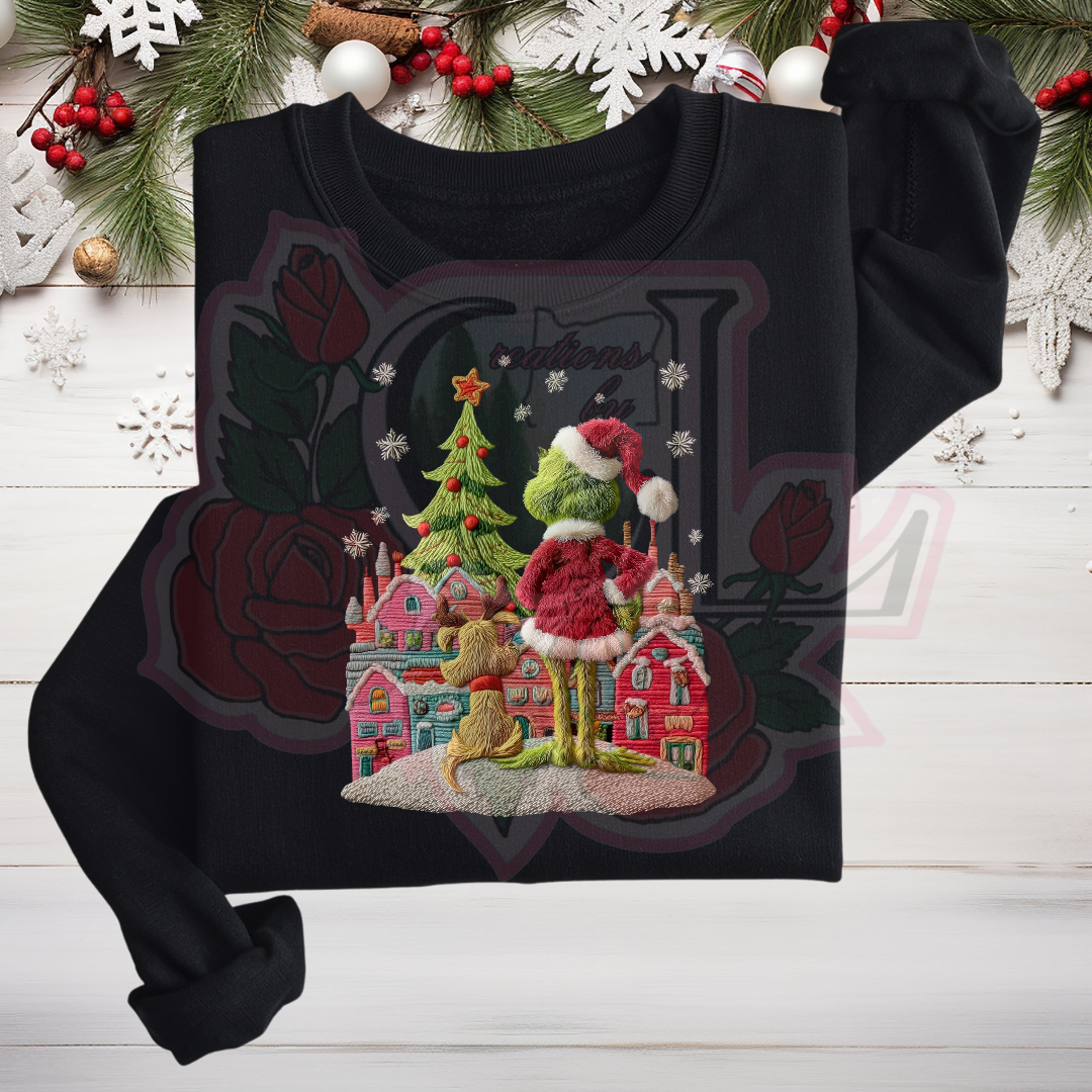 Faux Yarn Who Ville Hoodie/Crewneck