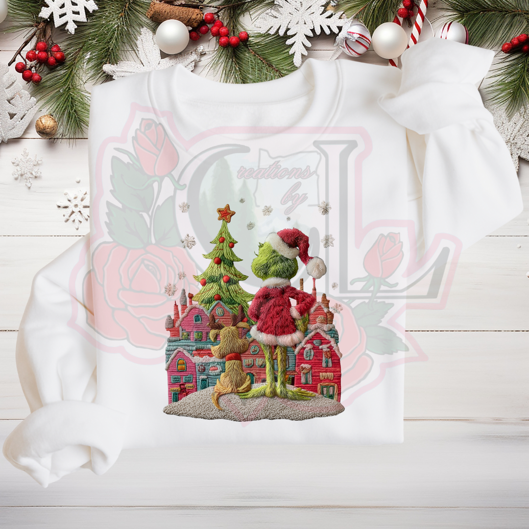 Faux Yarn Who Ville Hoodie/Crewneck