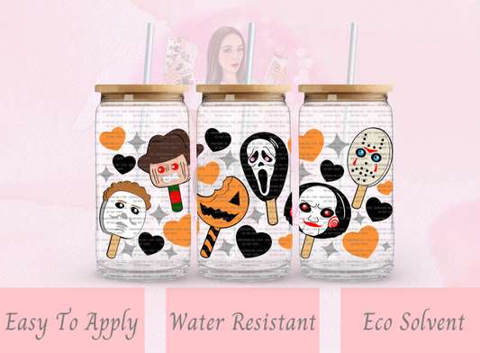 Horror Popsicles Glass Wrap