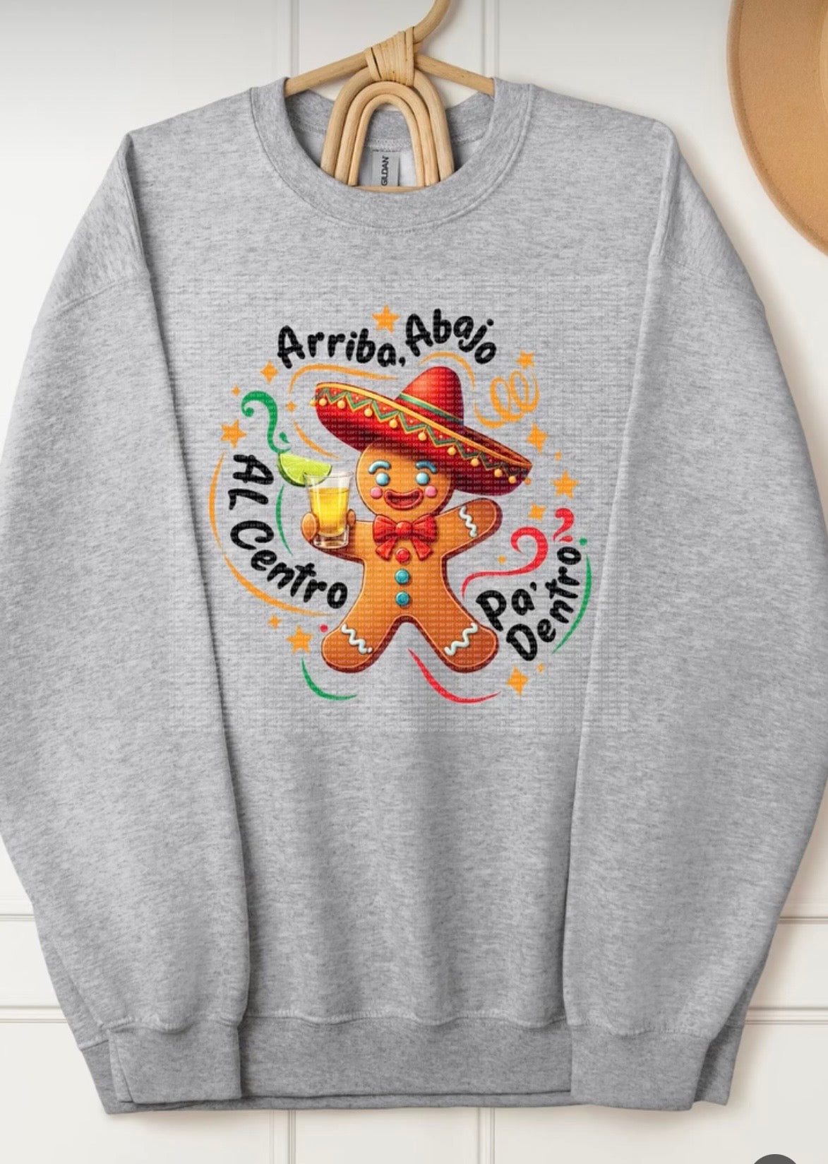 Feliz Navidad Gingerbread Hoodie/Crewneck